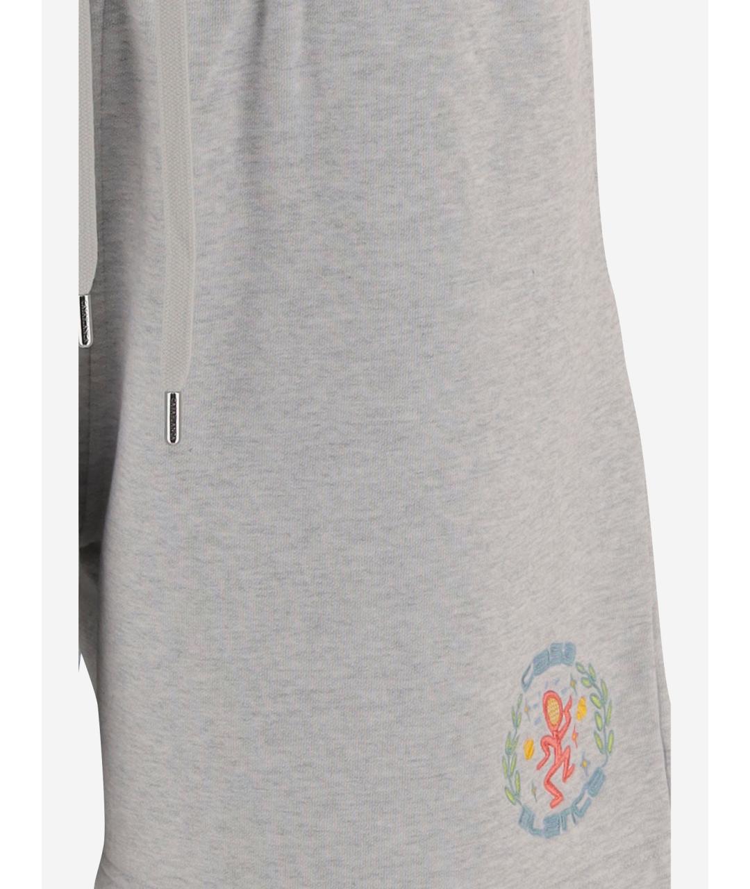 CASABLANCA Серые хлопковые шорты, фото 3