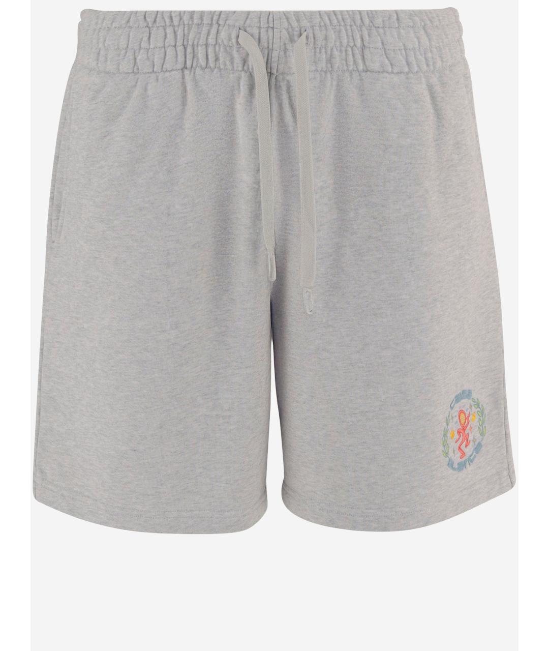 CASABLANCA Серые хлопковые шорты, фото 4