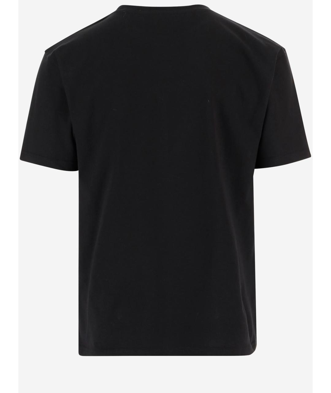 VALENTINO Черная хлопковая футболка, фото 2