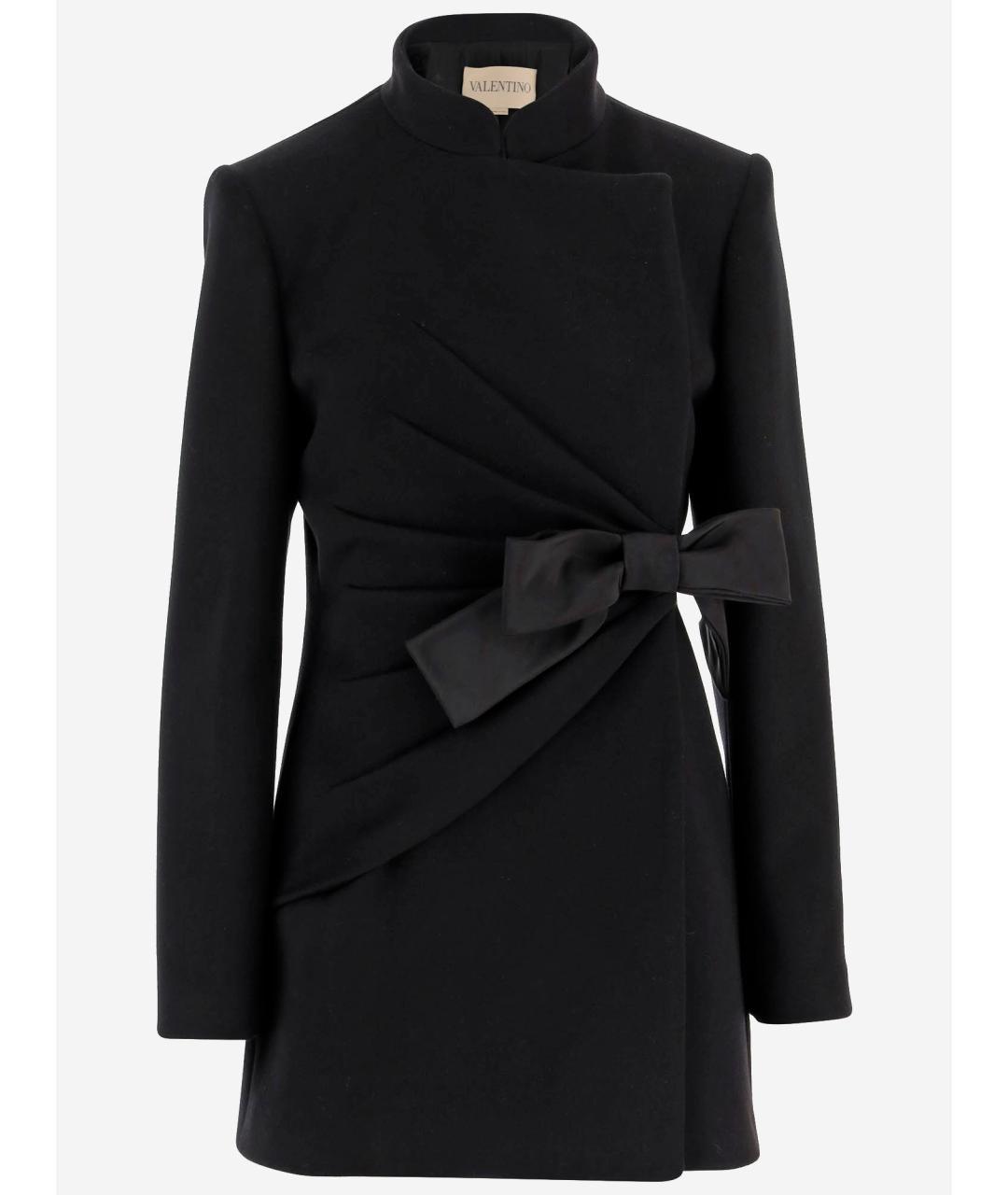 VALENTINO Черное шерстяное пальто, фото 4