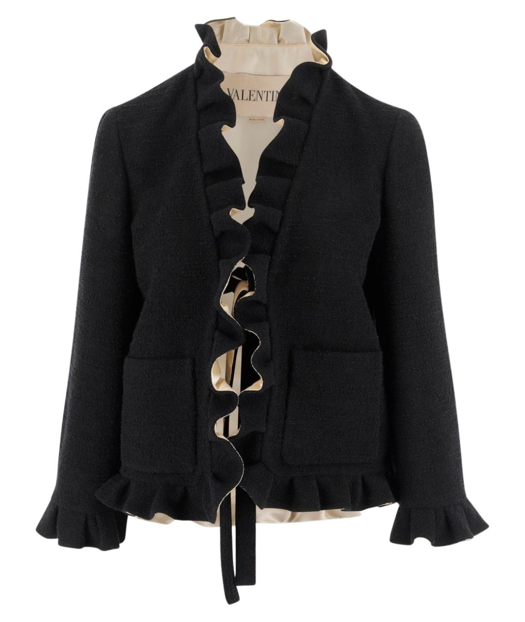 VALENTINO Черный шерстяной жакет/пиджак, фото 1