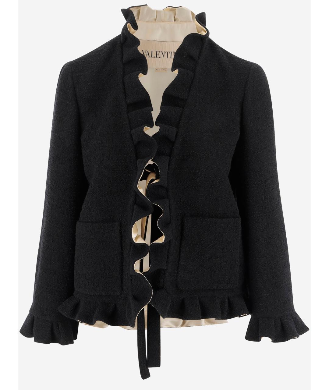 VALENTINO Черный шерстяной жакет/пиджак, фото 4