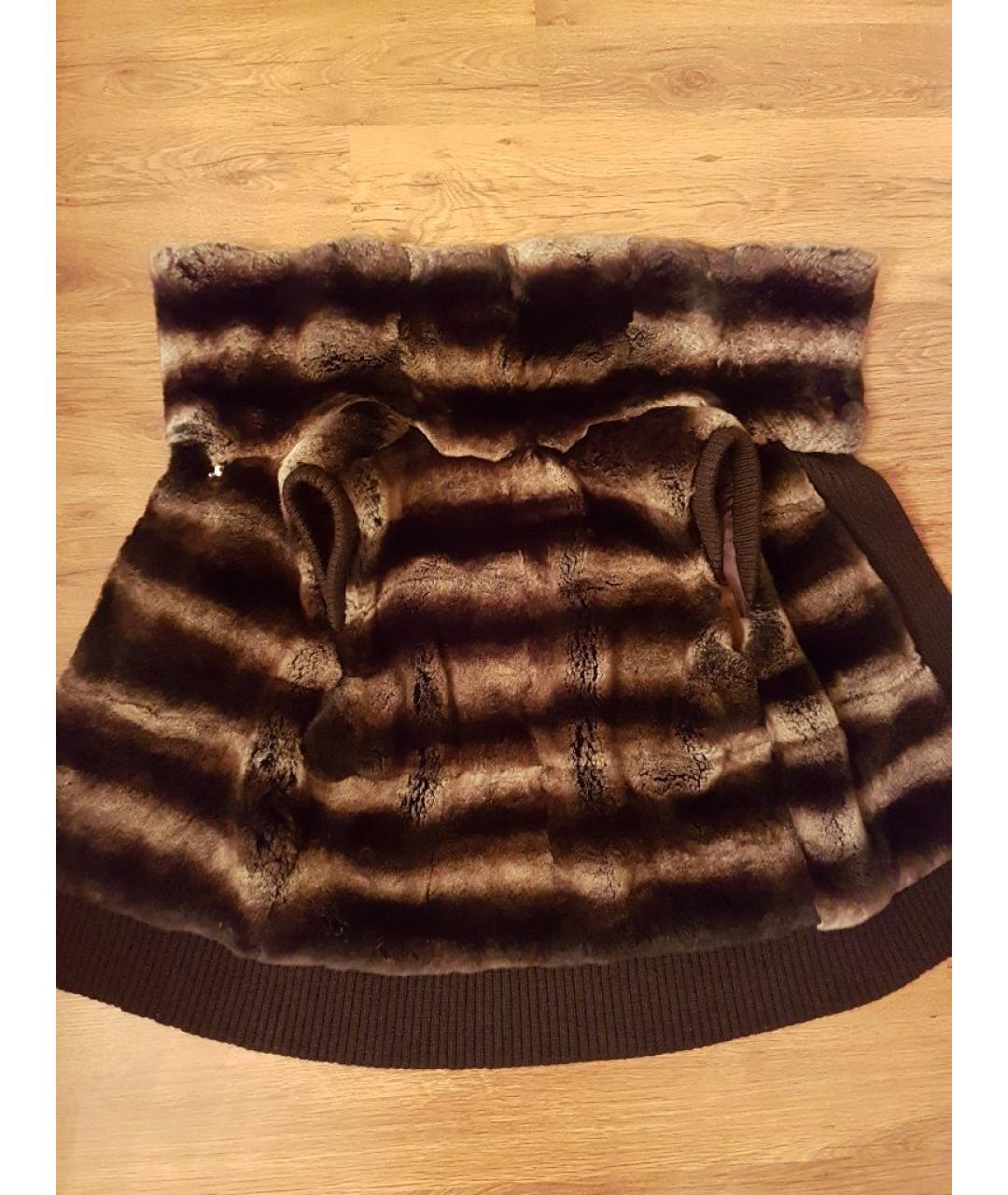 ESCADA Коричневый меховой жилет, фото 2