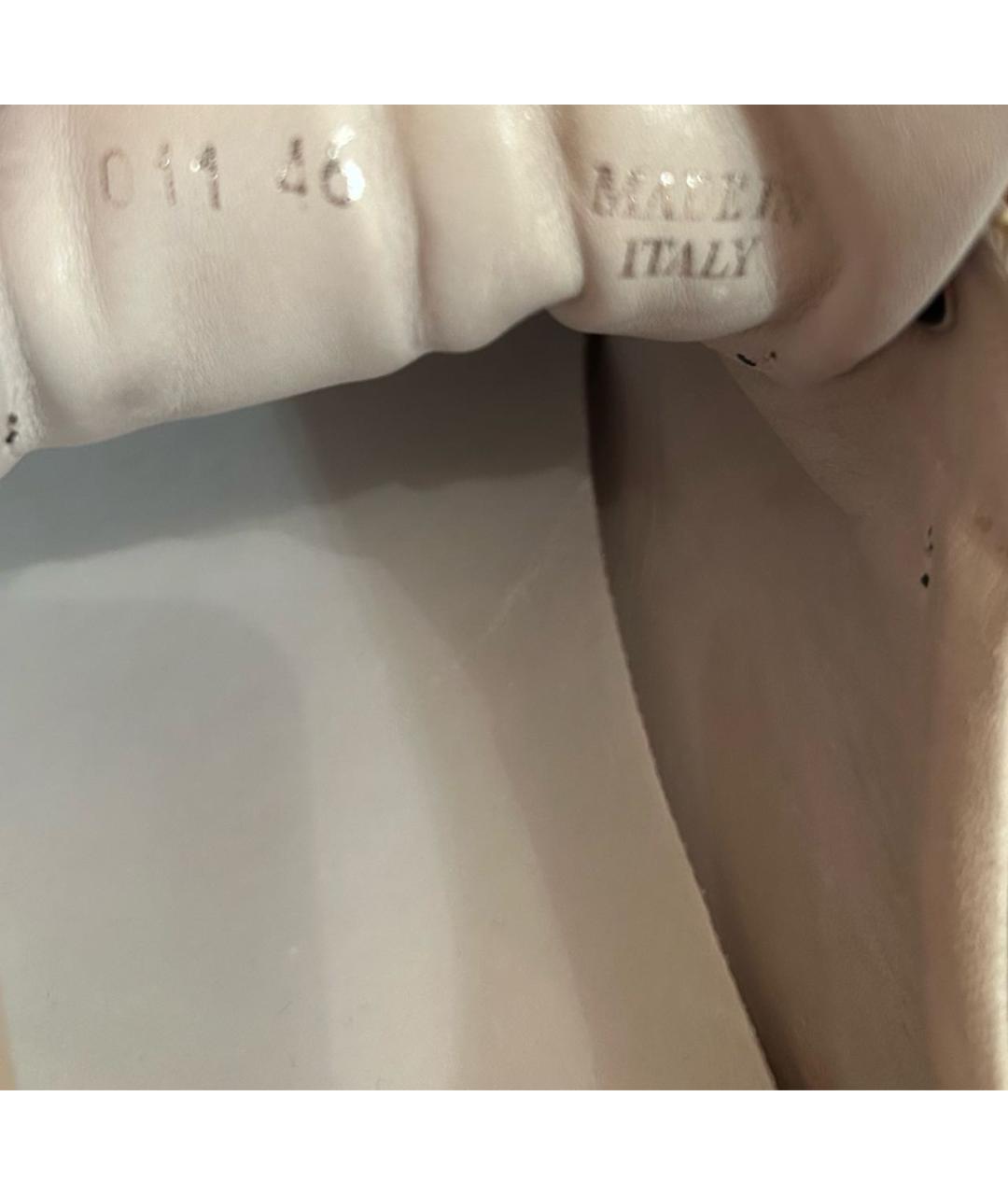 BRIONI Коричневые кожаные низкие кроссовки / кеды, фото 6