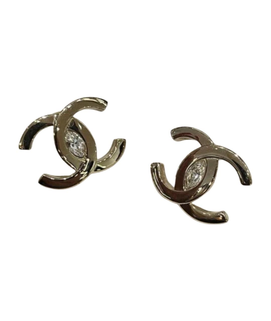 CHANEL Золотые металлические серьги, фото 1