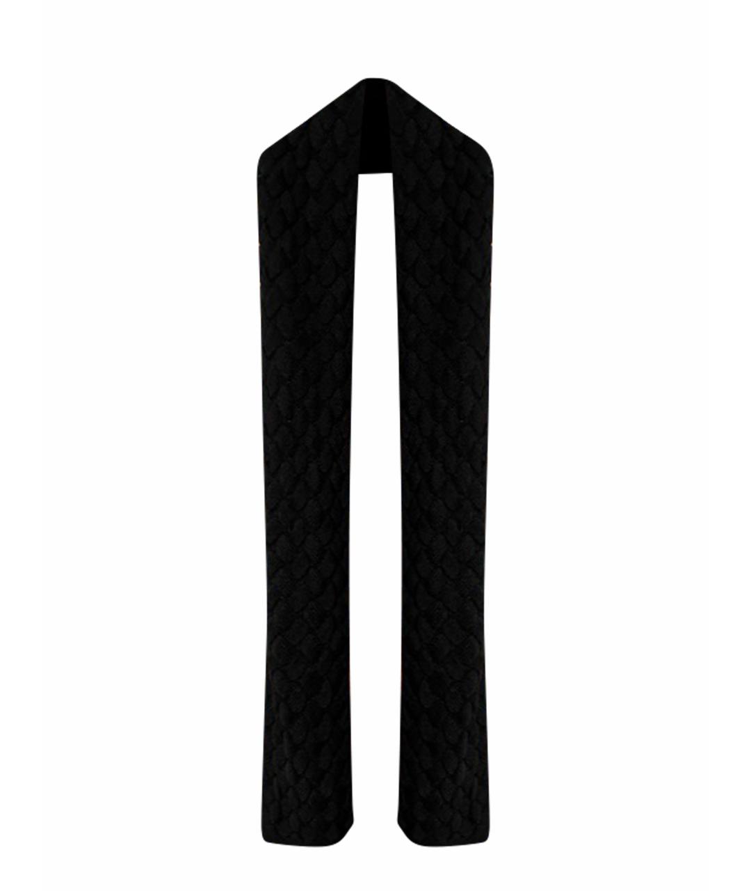 BOTTEGA VENETA Черный шерстяной шарф, фото 1