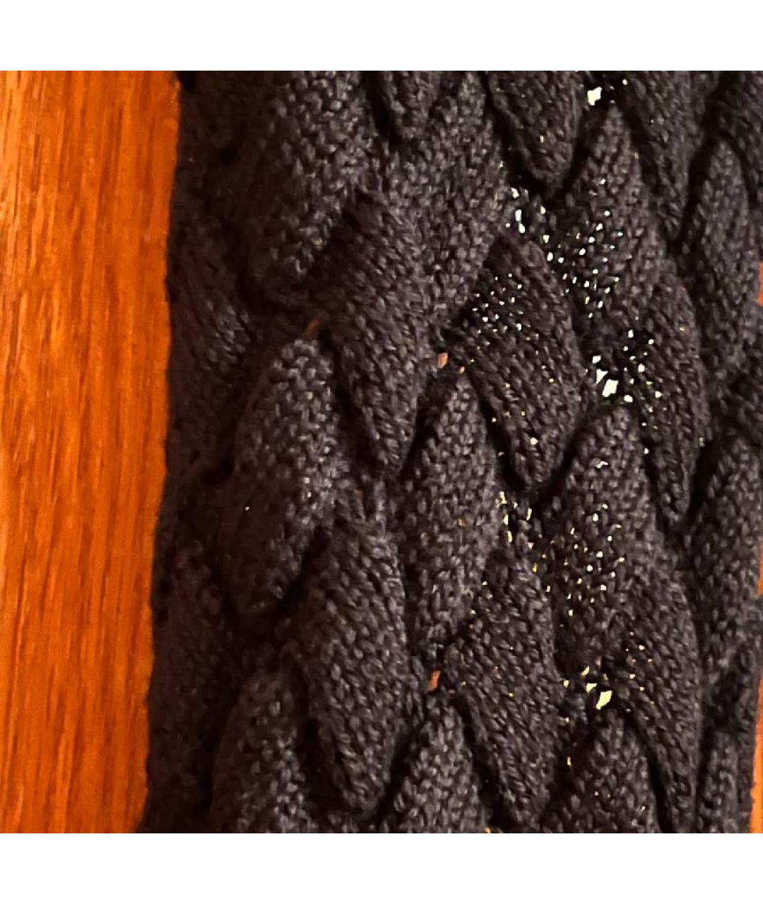 BOTTEGA VENETA Черный шерстяной шарф, фото 6