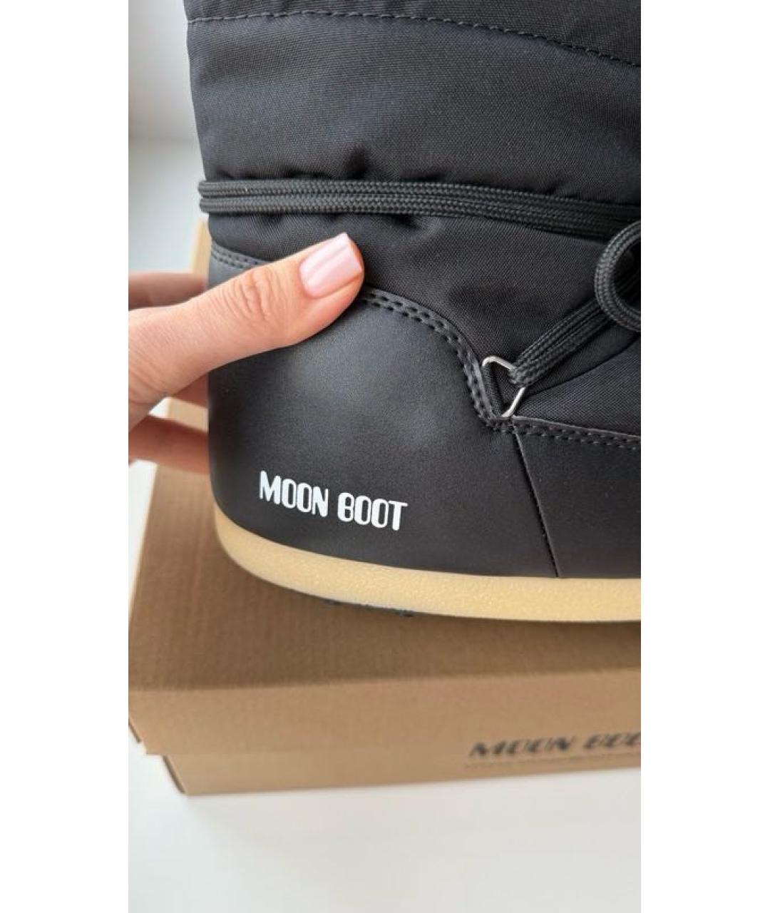 MOON BOOT Черные текстильные сапоги, фото 5