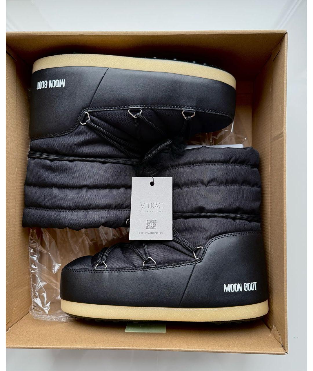 MOON BOOT Черные текстильные сапоги, фото 5