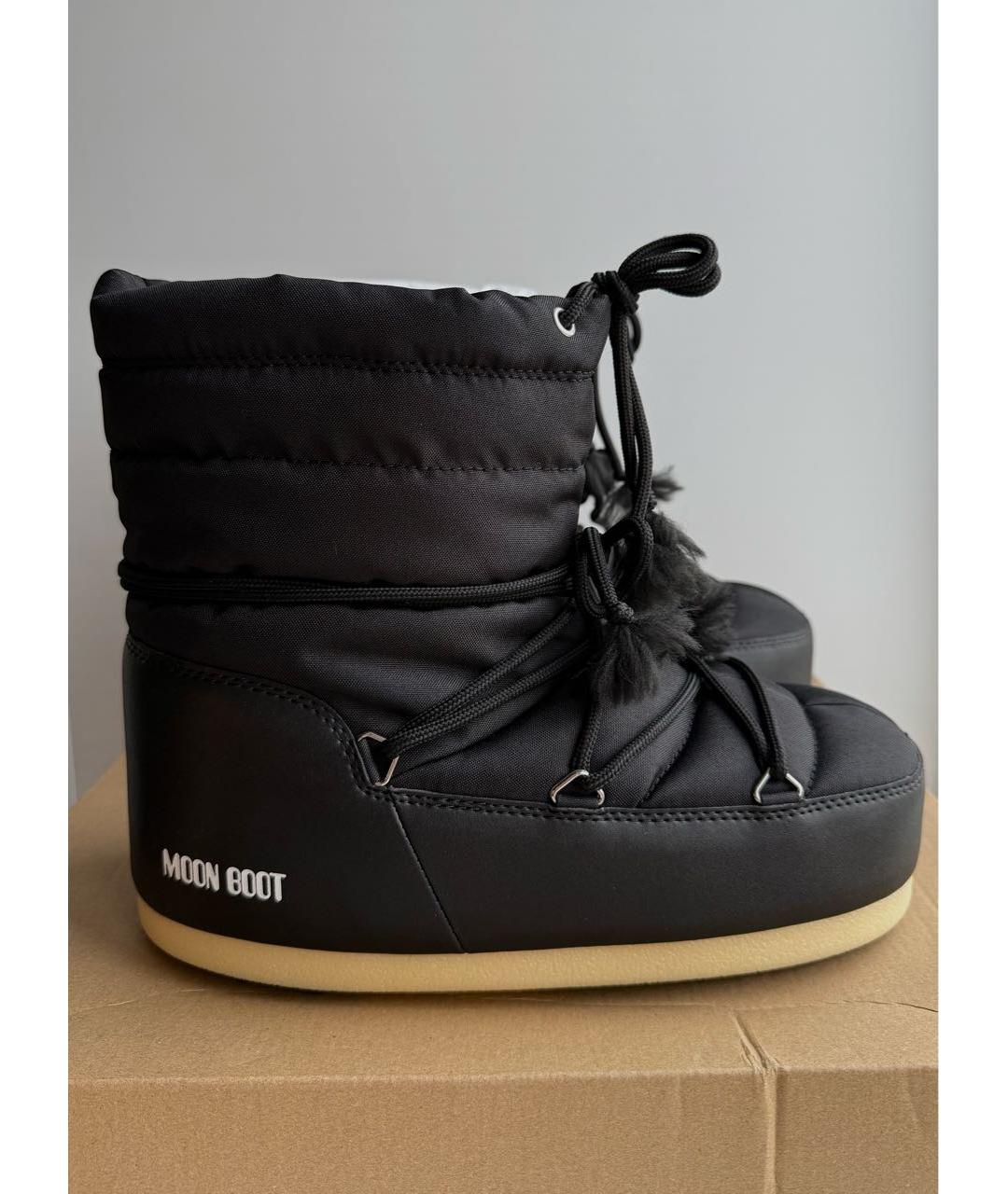 MOON BOOT Черные текстильные сапоги, фото 7