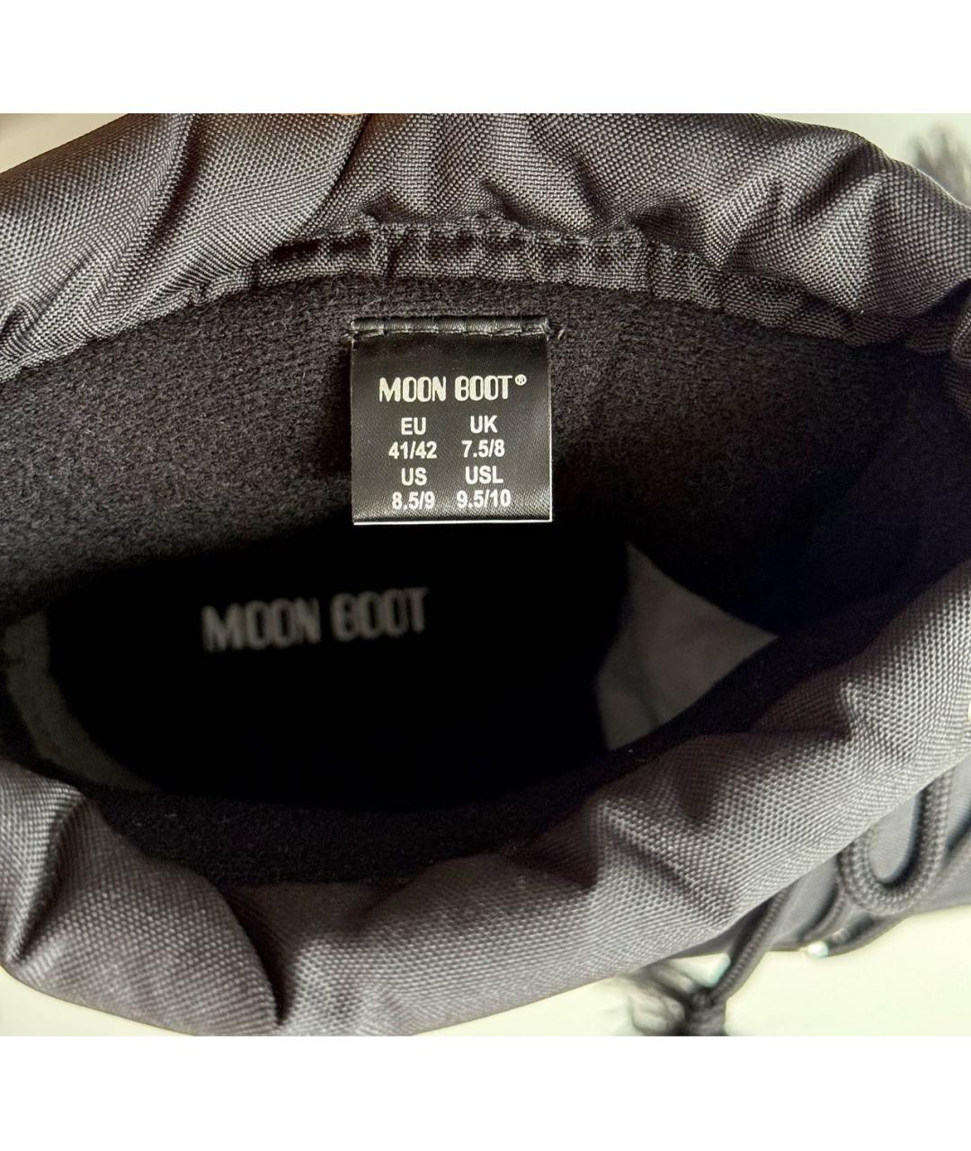 MOON BOOT Черные текстильные сапоги, фото 8
