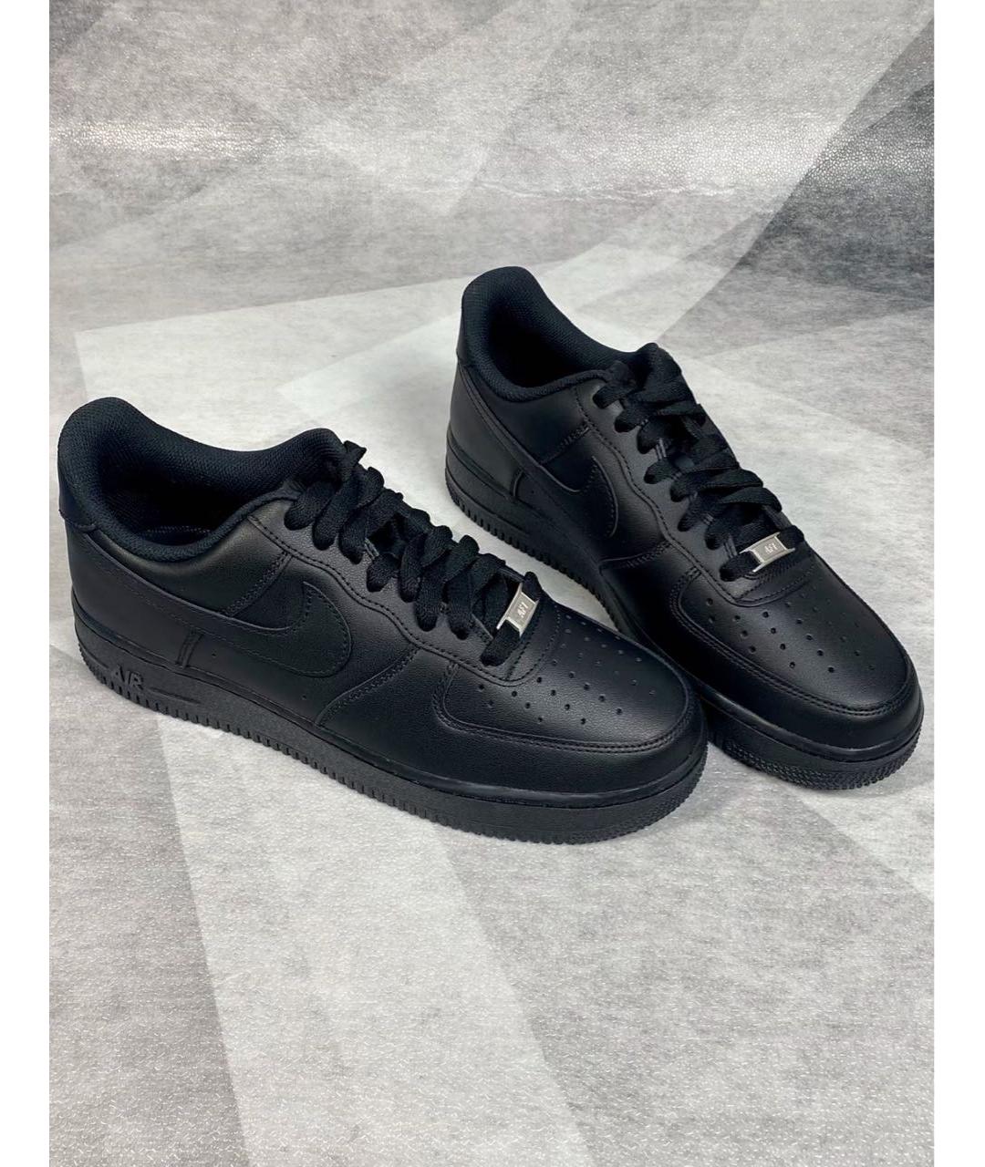 NIKE Черные кожаные кроссовки, фото 4