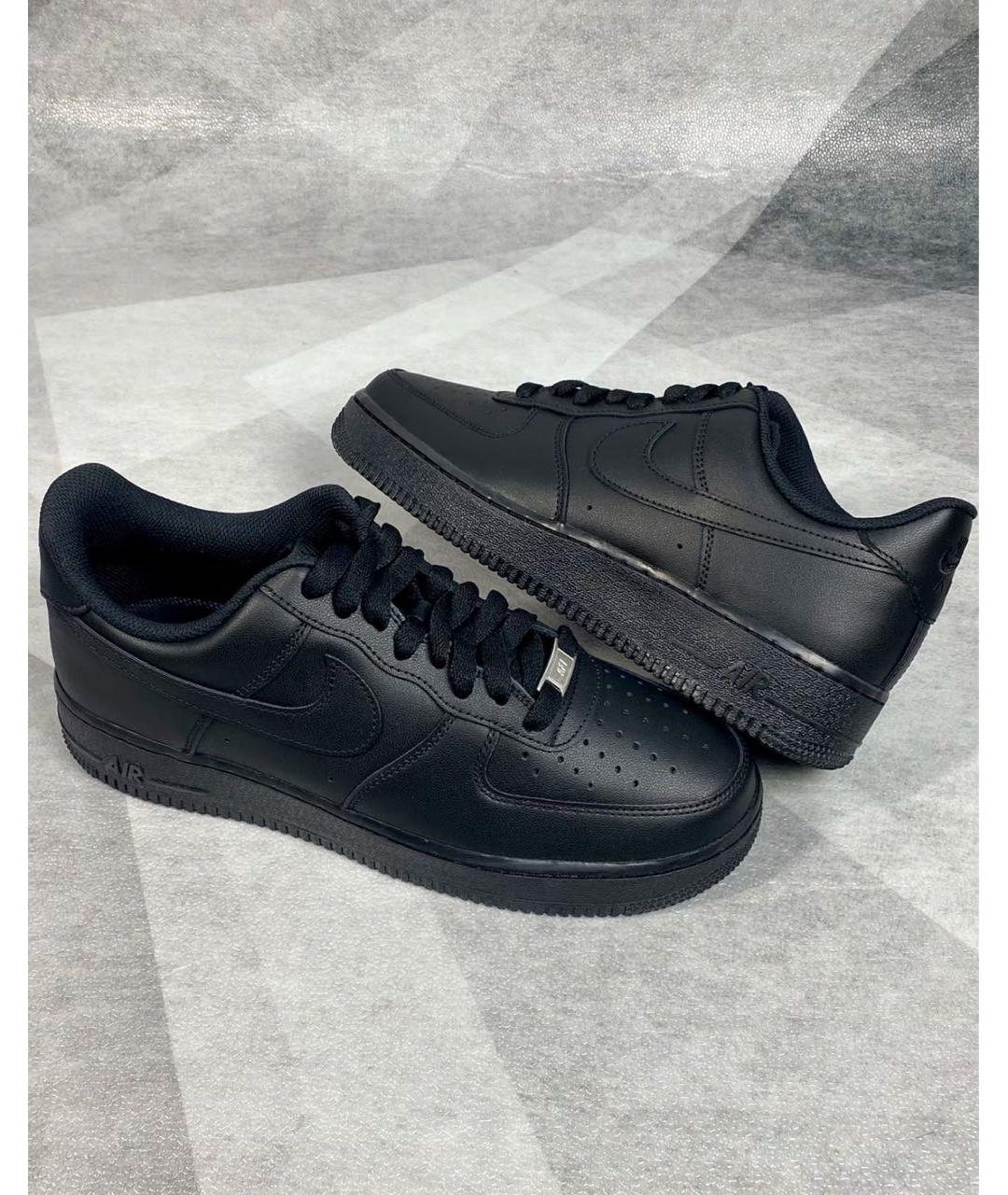 NIKE Черные кожаные кроссовки, фото 3