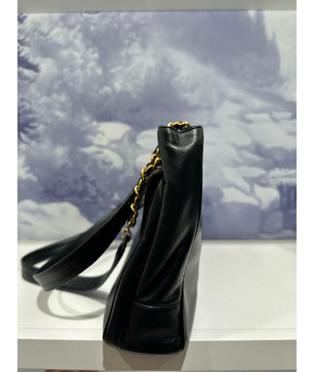 CHANEL Черная кожаная сумка через плечо, фото 3