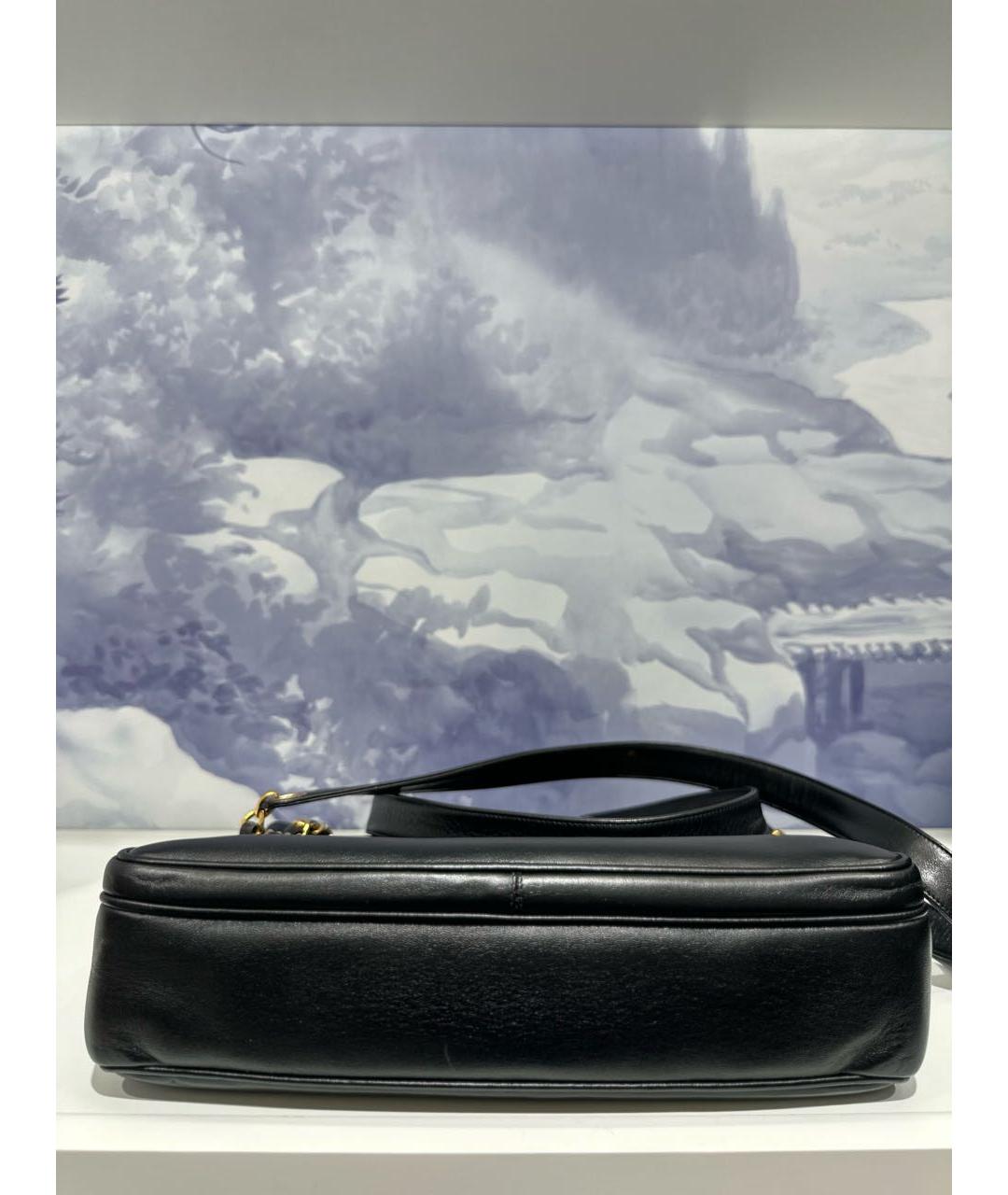 CHANEL Черная кожаная сумка через плечо, фото 5