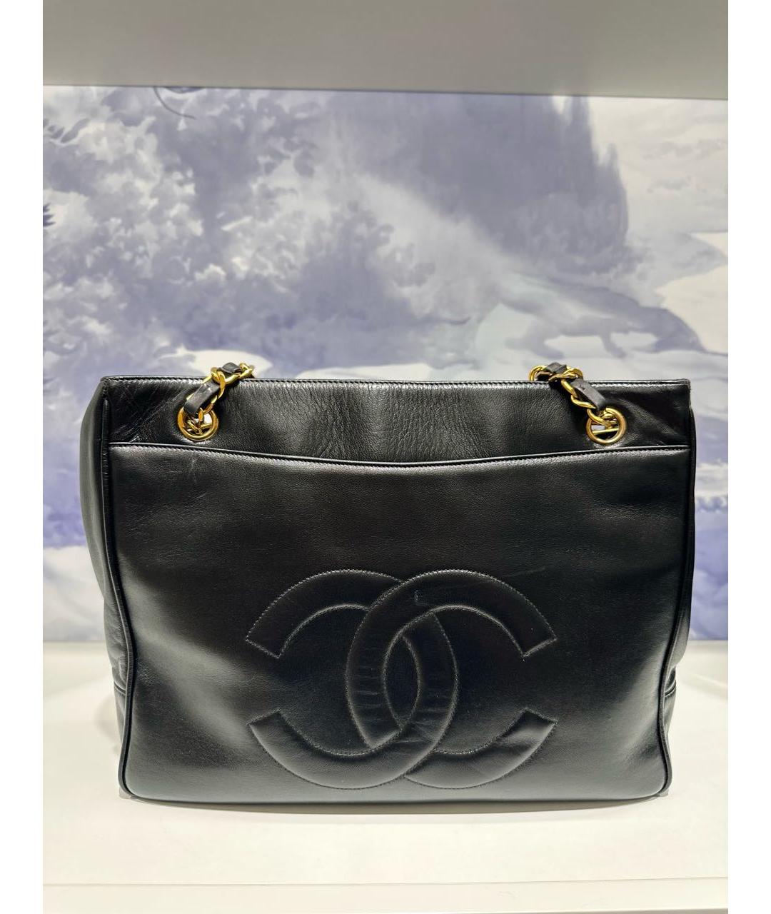 CHANEL Черная кожаная сумка через плечо, фото 2