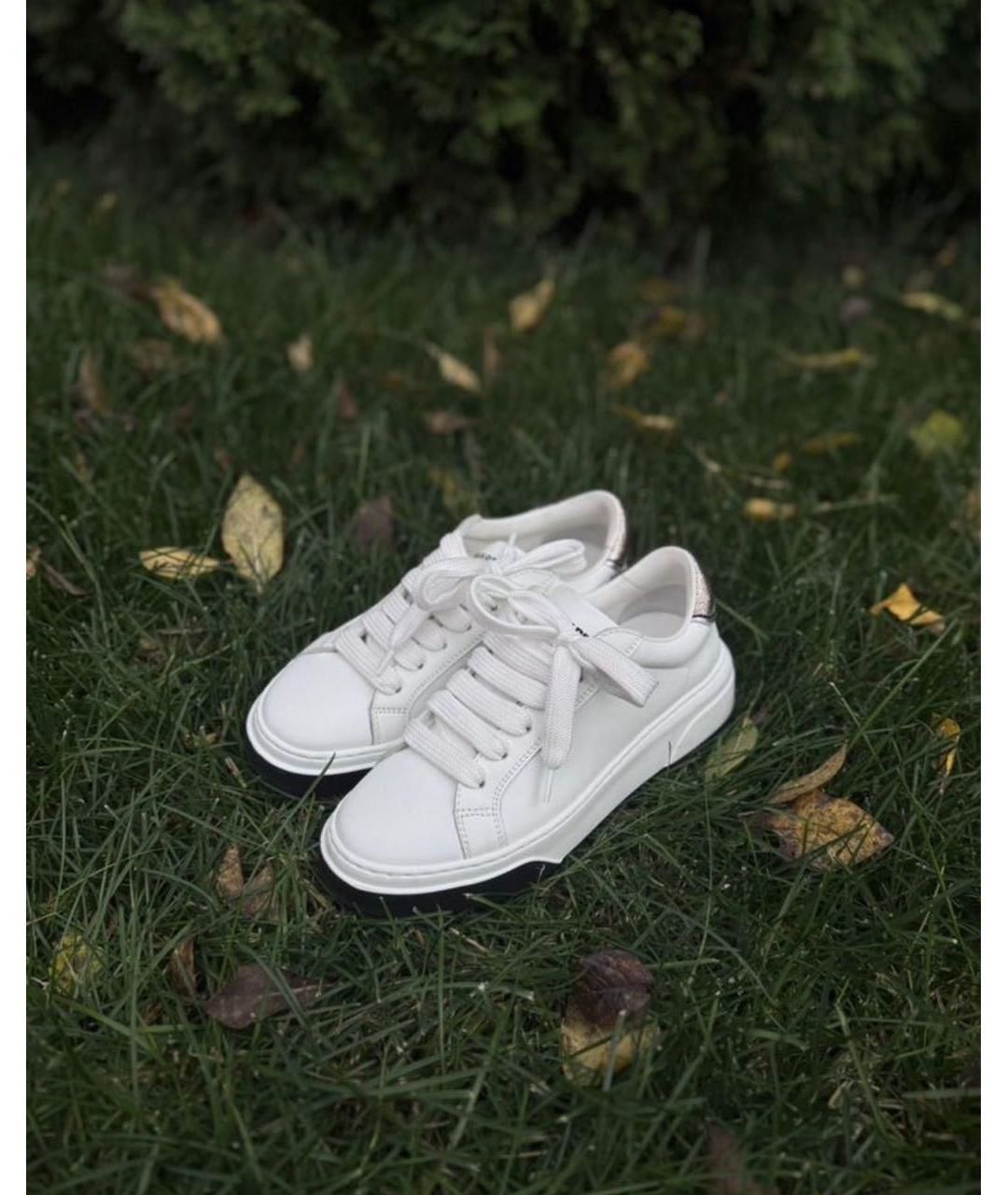 DSQUARED2 Белые кожаные кроссовки, фото 5