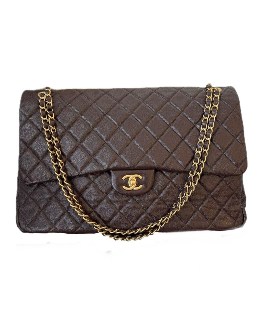 CHANEL Коричневая кожаная сумка через плечо, фото 9