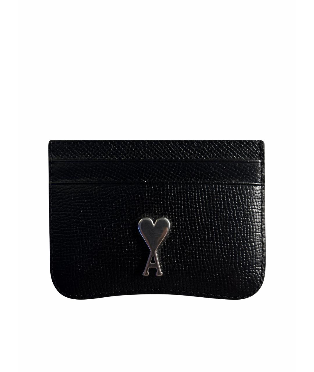Ami Paris Черный кожаный кардхолдер, фото 1