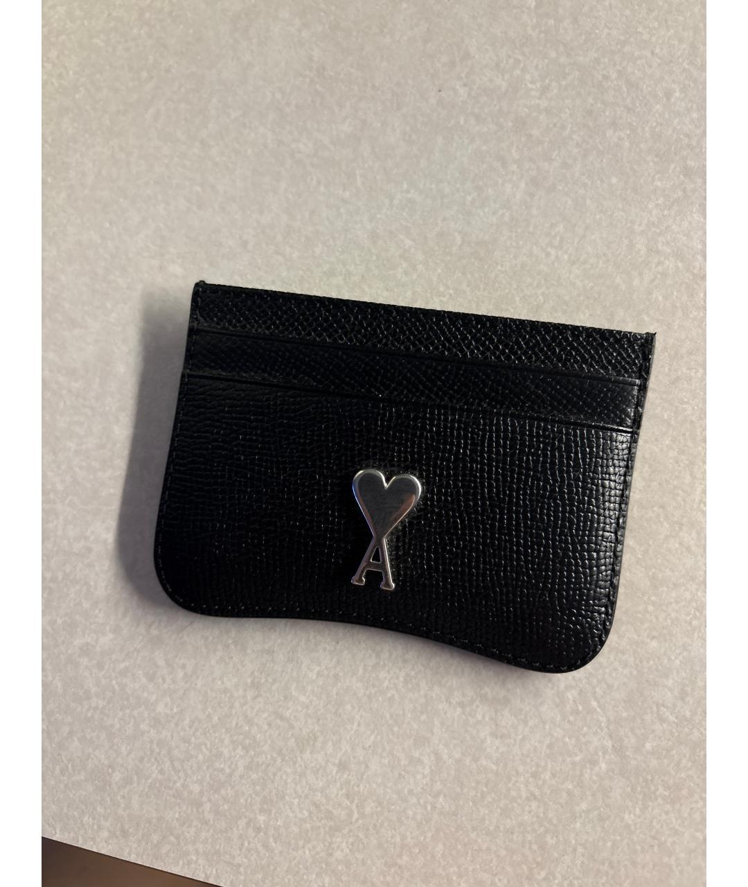 Ami Paris Черный кожаный кардхолдер, фото 3