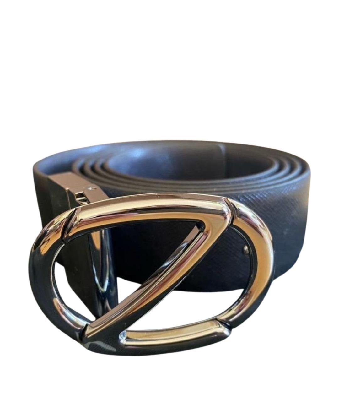 ZZEGNA Черный кожаный ремень, фото 1