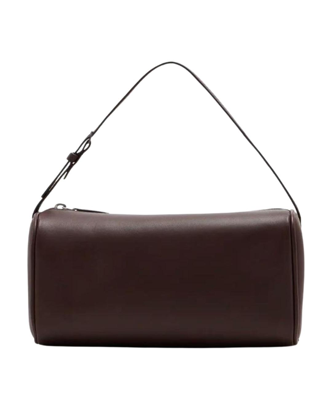 THE ROW Бордовая кожаная сумка с короткими ручками, фото 1