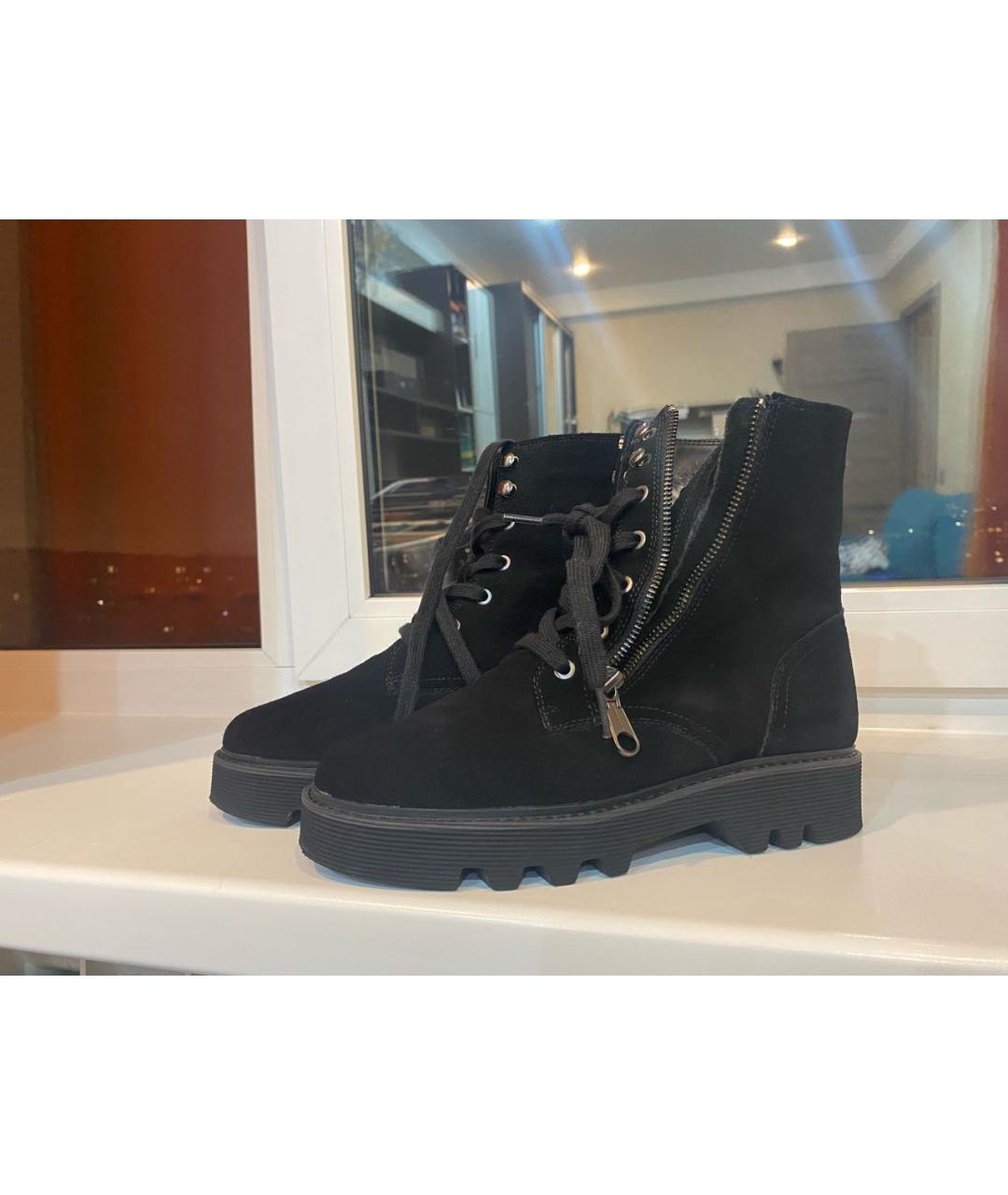 CALVIN KLEIN Черные замшевые ботинки, фото 6