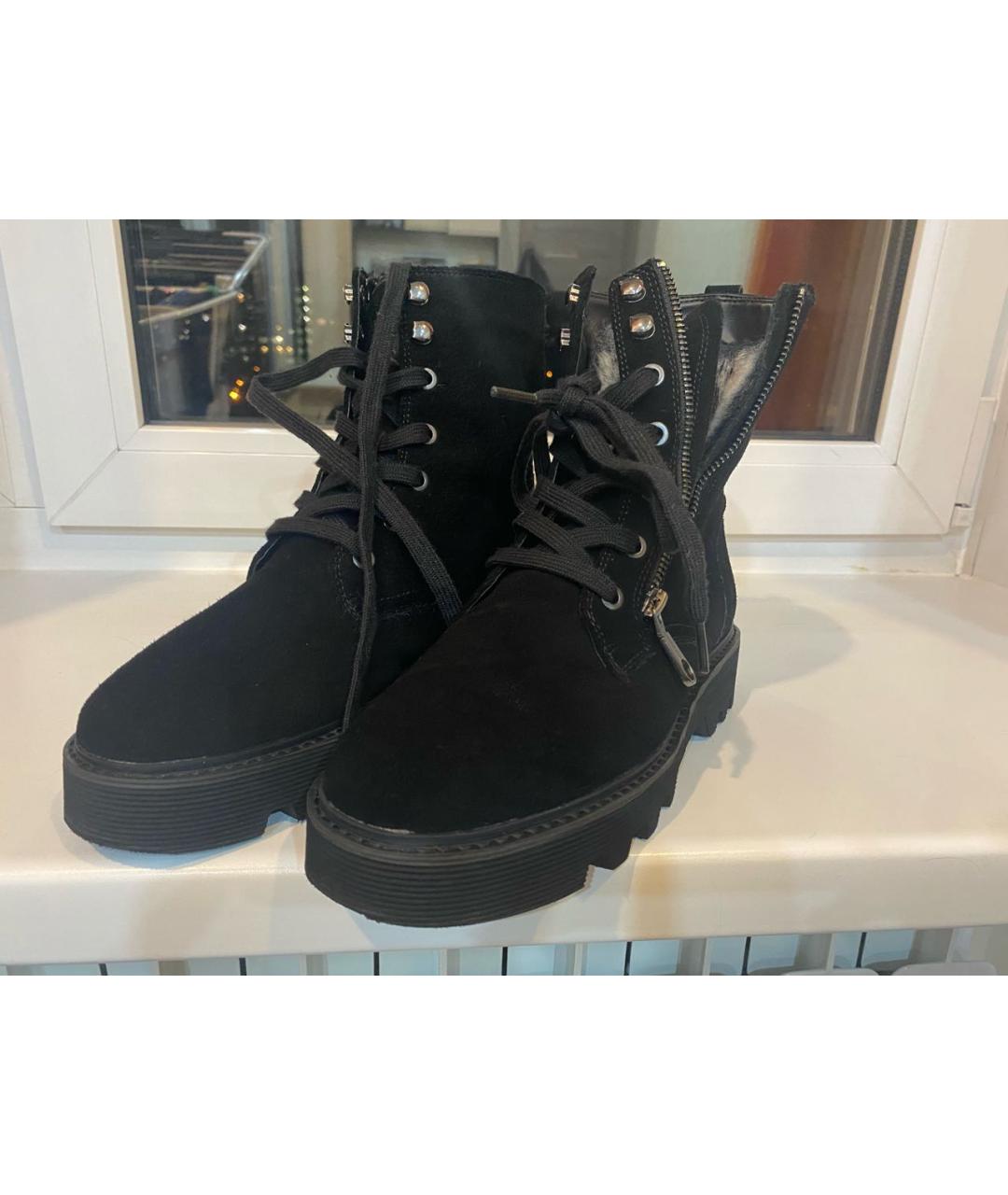CALVIN KLEIN Черные замшевые ботинки, фото 5