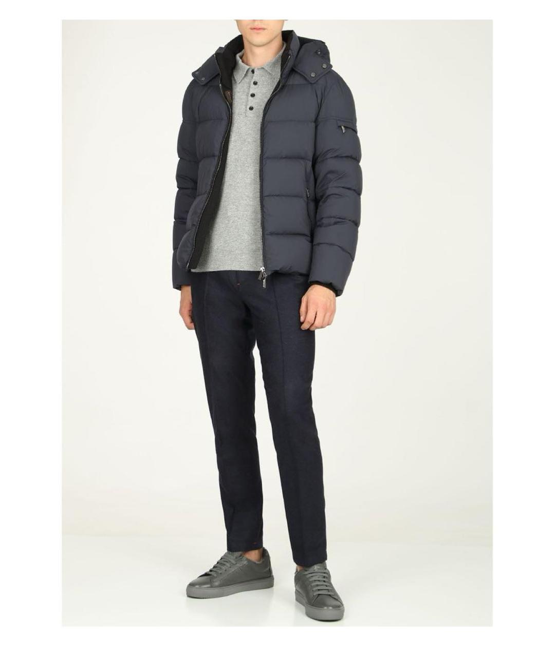 MOORER Темно-синяя полиэстеровая куртка, фото 5