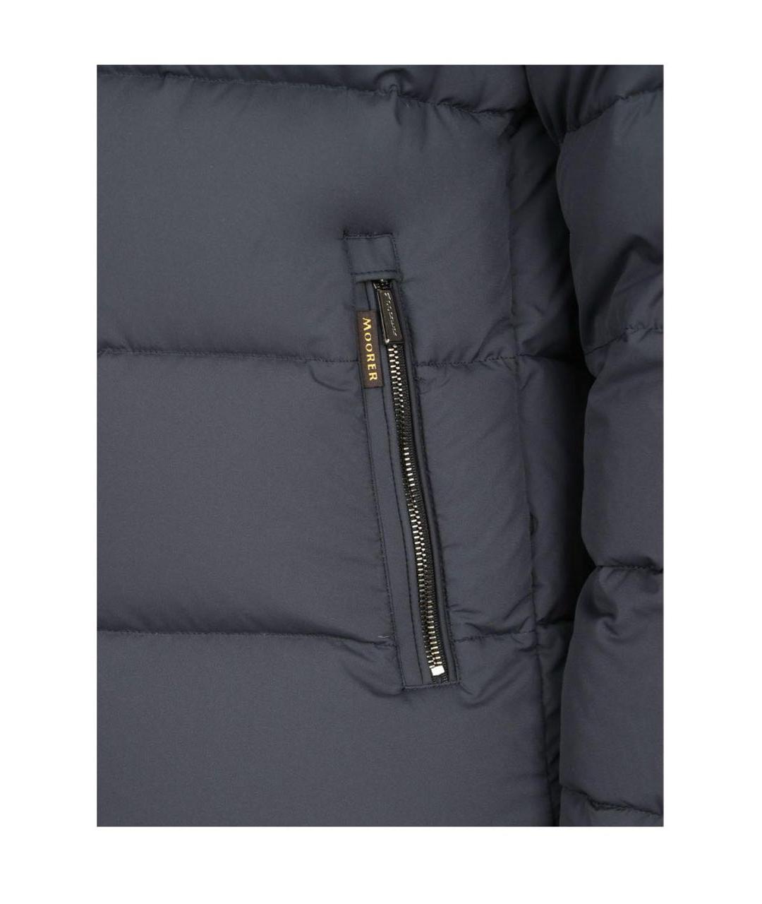 MOORER Темно-синяя полиэстеровая куртка, фото 4