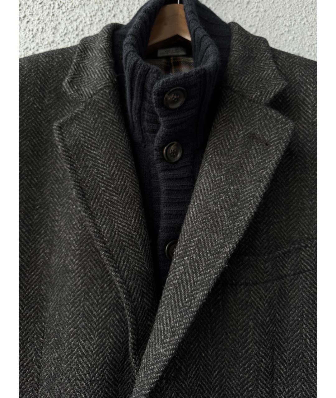 DOLCE&GABBANA Серое шерстяное пальто, фото 3