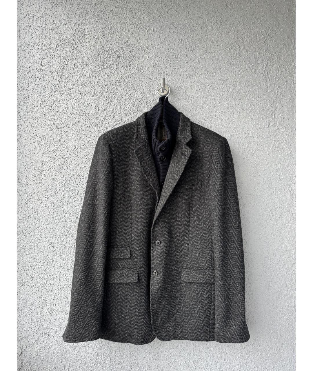 DOLCE&GABBANA Серое шерстяное пальто, фото 7