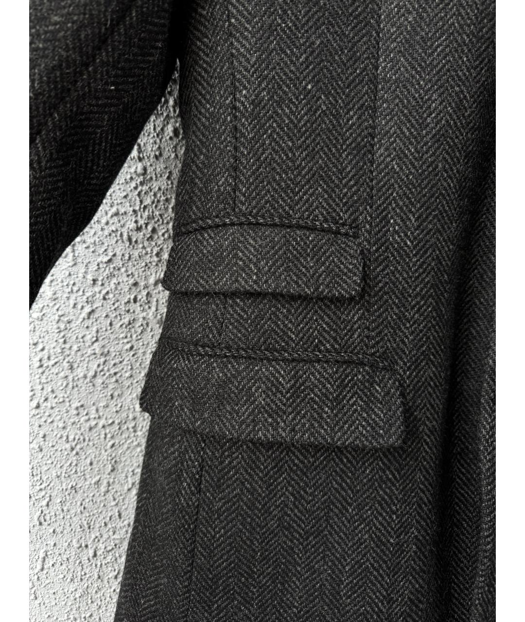 DOLCE&GABBANA Серое шерстяное пальто, фото 4