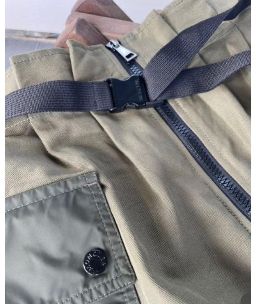 MONCLER Хаки хлопковая юбка мини, фото 4