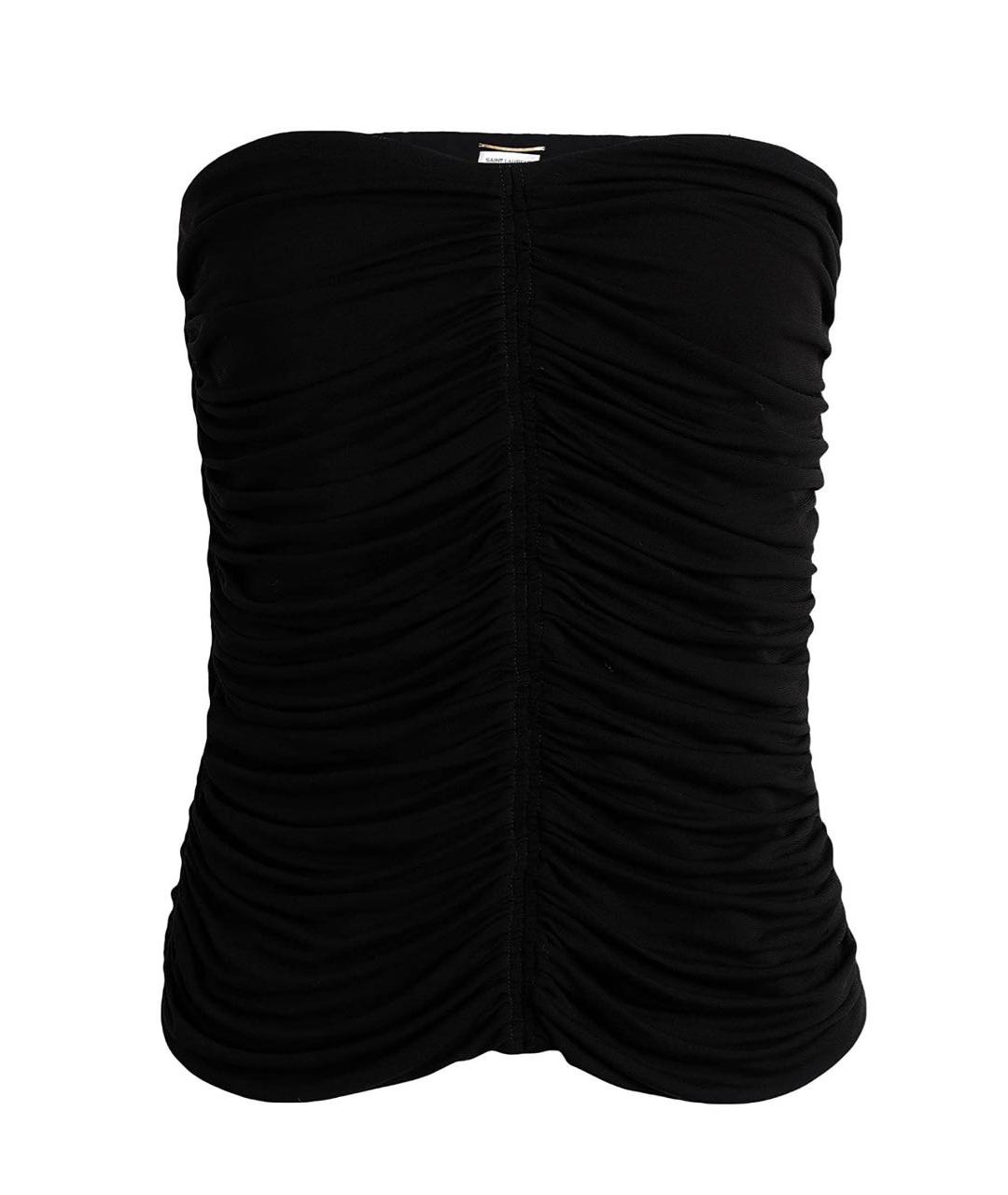 SAINT LAURENT Черный вискозный корсет, фото 5