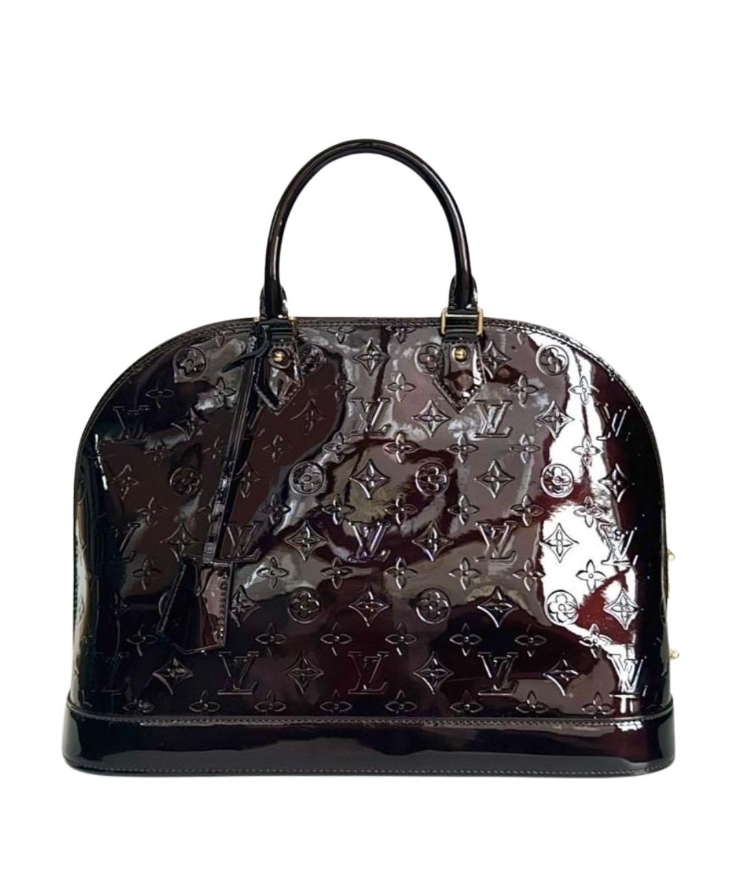 LOUIS VUITTON Бордовая сумка с короткими ручками из лакированной кожи, фото 1