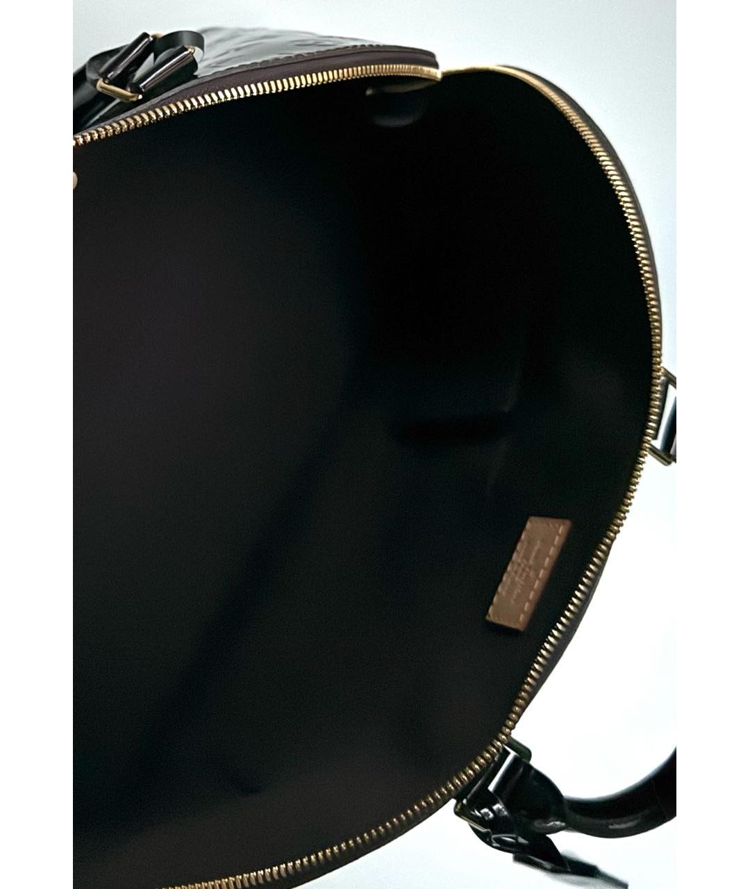 LOUIS VUITTON Бордовая сумка с короткими ручками из лакированной кожи, фото 4