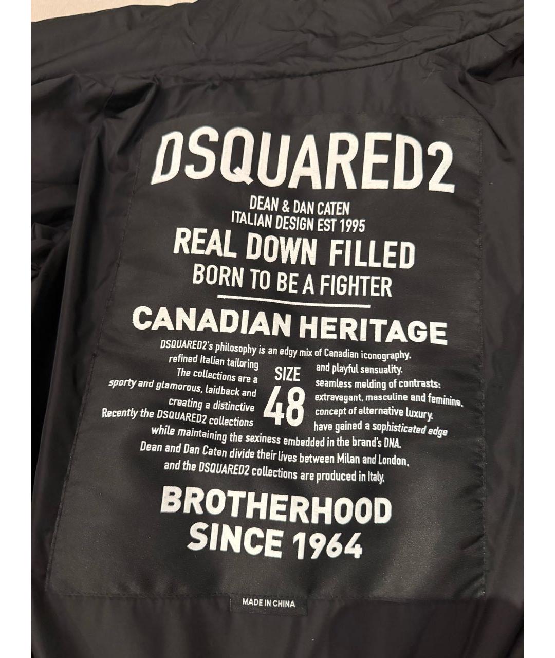 DSQUARED2 Черный пуховик, фото 3