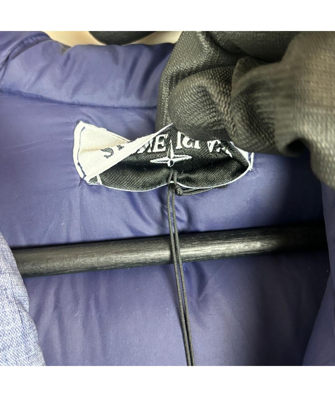 STONE ISLAND Синий полиэстеровый пуховик, фото 7