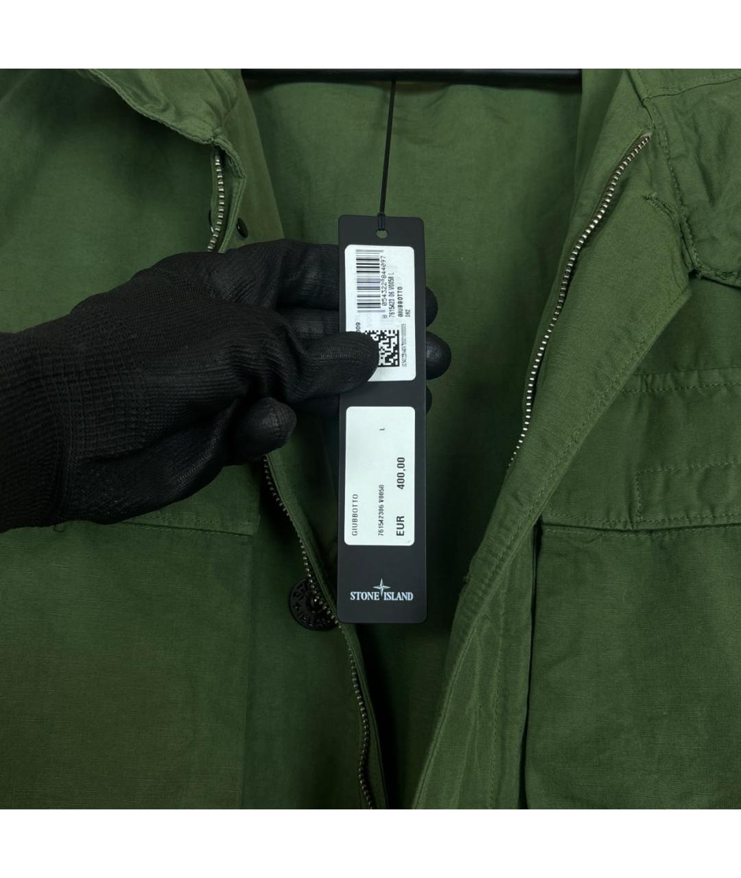 STONE ISLAND Зеленый тренч / плащ, фото 7
