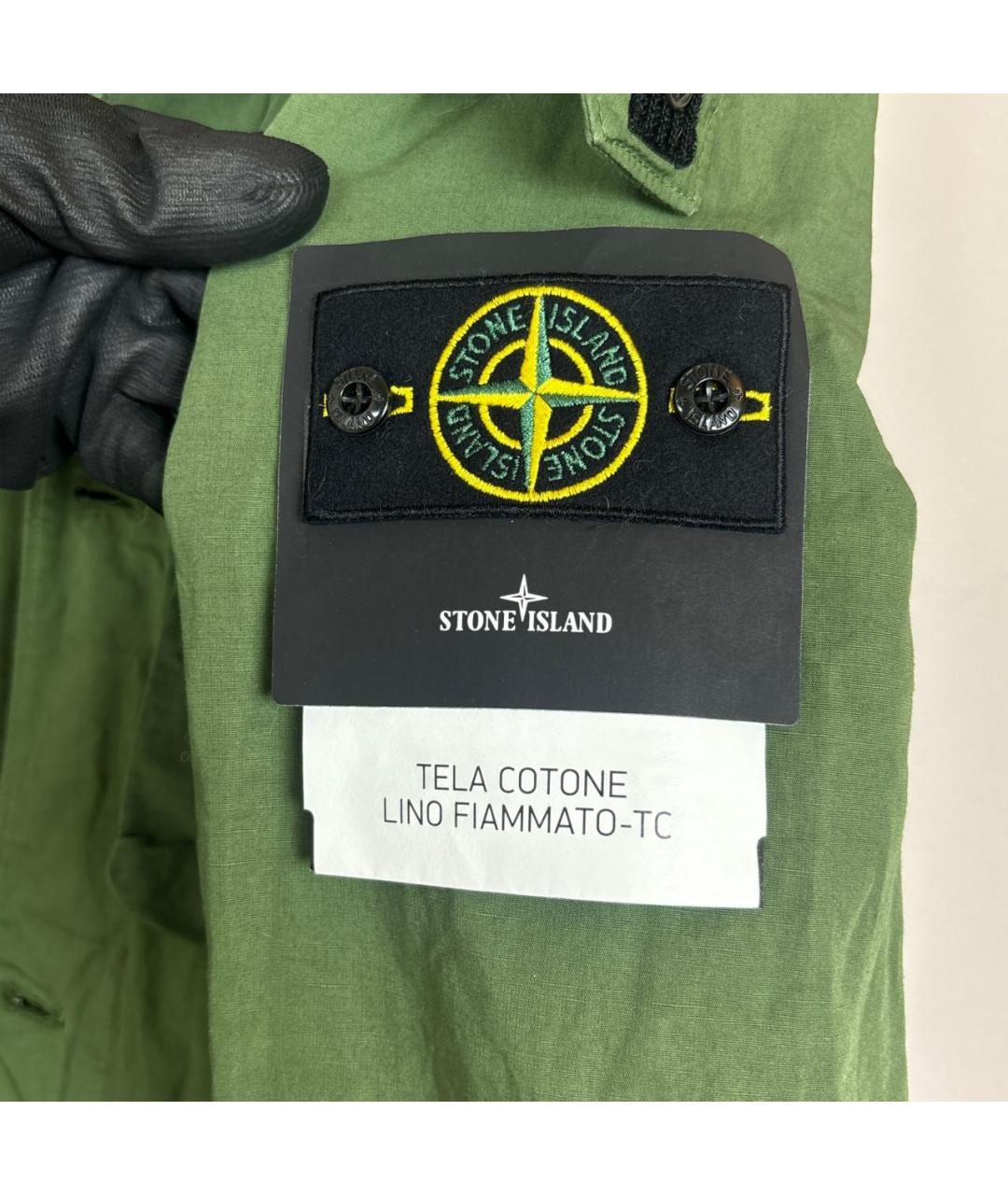 STONE ISLAND Зеленый тренч / плащ, фото 2