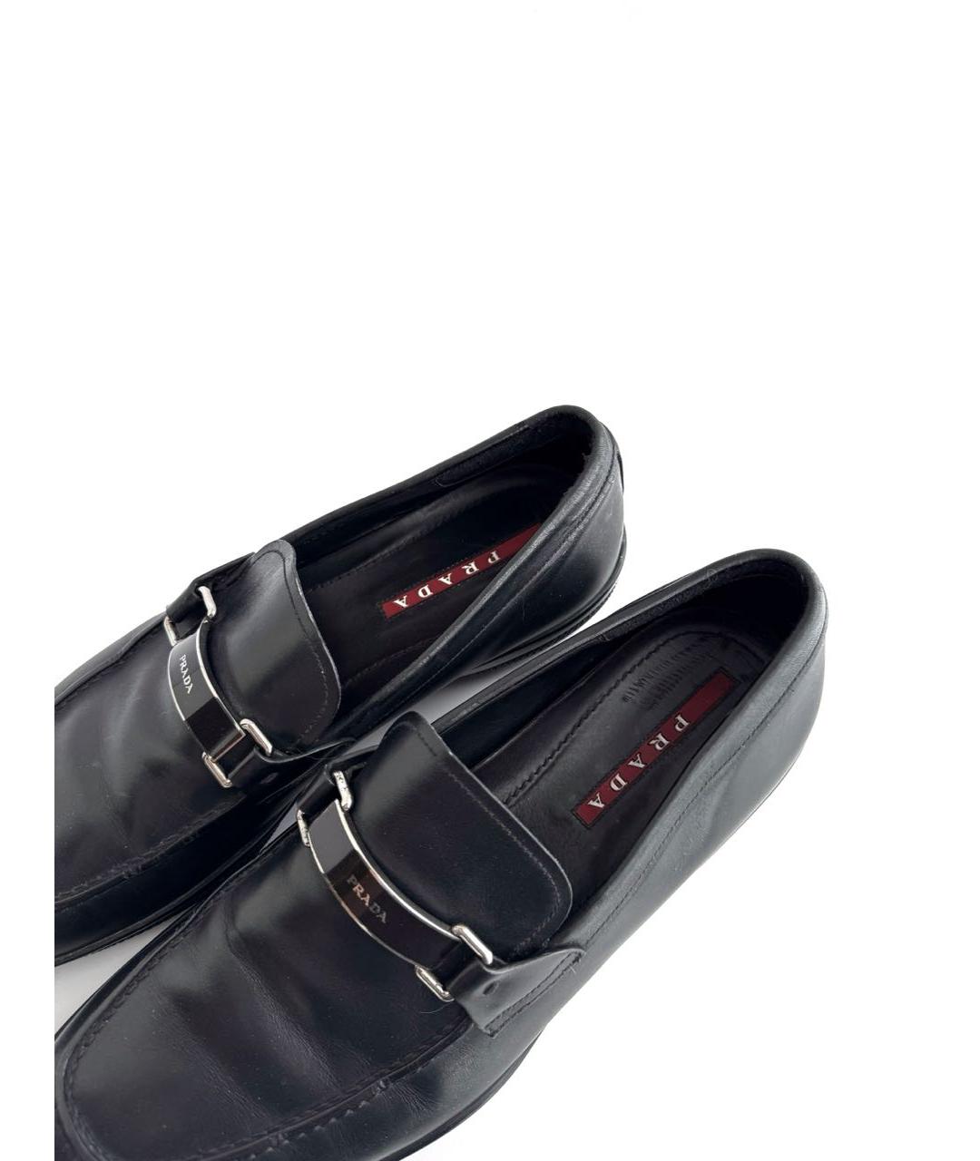 PRADA Черные кожаные туфли, фото 4