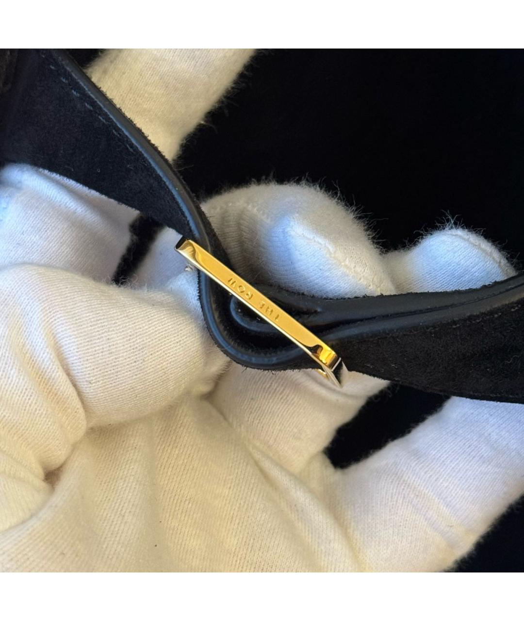 THE ROW Черная замшевая сумка с короткими ручками, фото 3