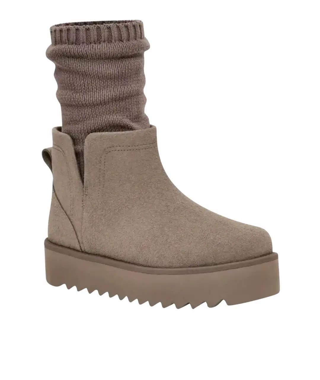 UGG AUSTRALIA Серые замшевые полусапоги, фото 2