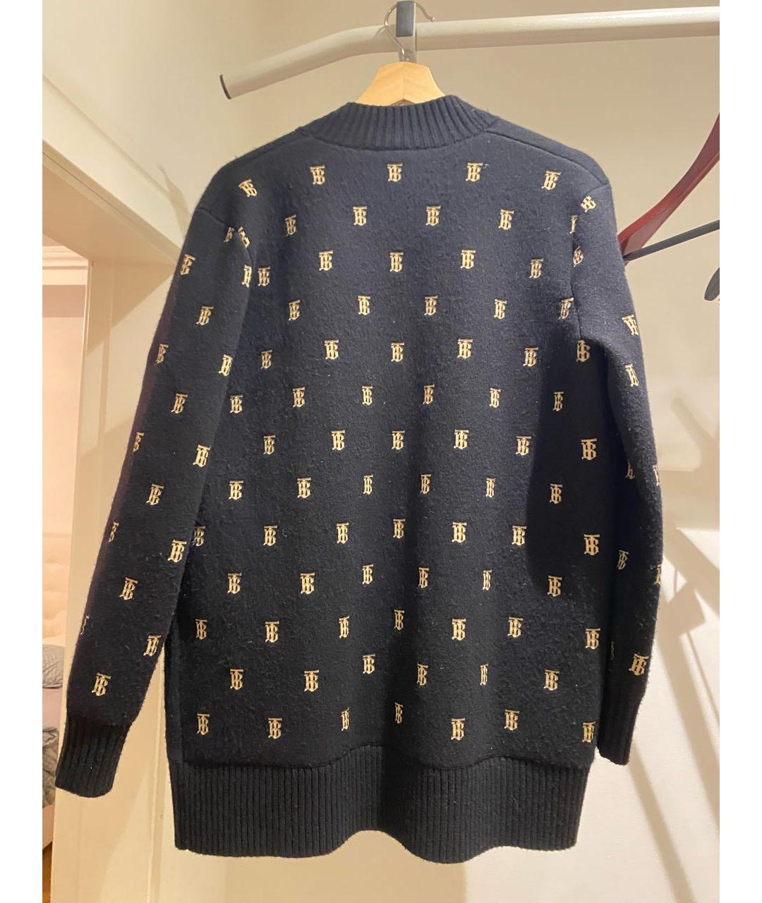 BURBERRY Темно-синий полиэстеровый кардиган, фото 2