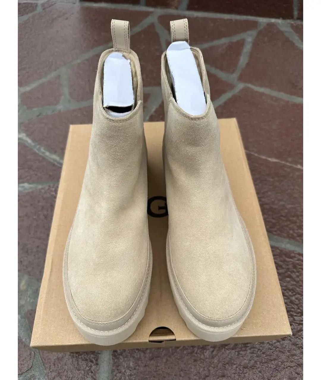 UGG AUSTRALIA Бежевые замшевые полусапоги, фото 5