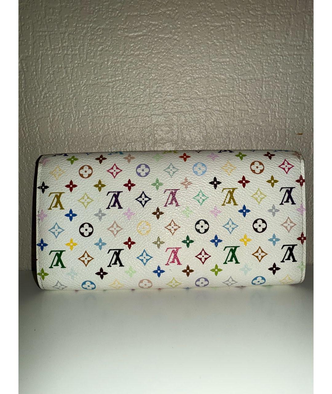 LOUIS VUITTON Белый кожаный кошелек, фото 3