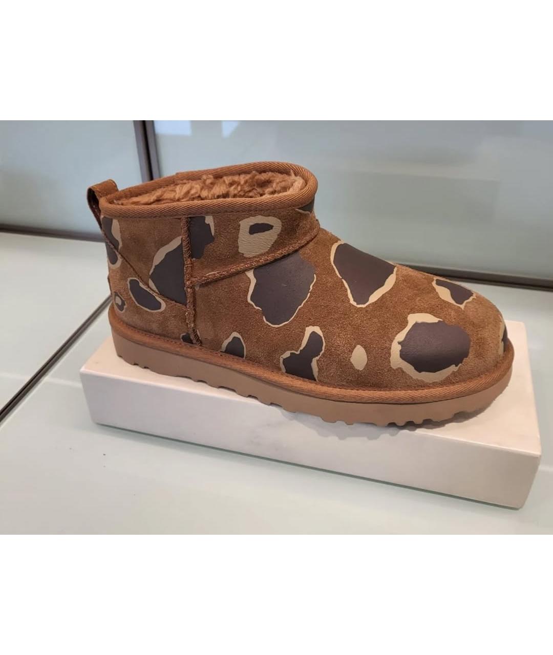 UGG AUSTRALIA Коричневые замшевые ботинки, фото 4