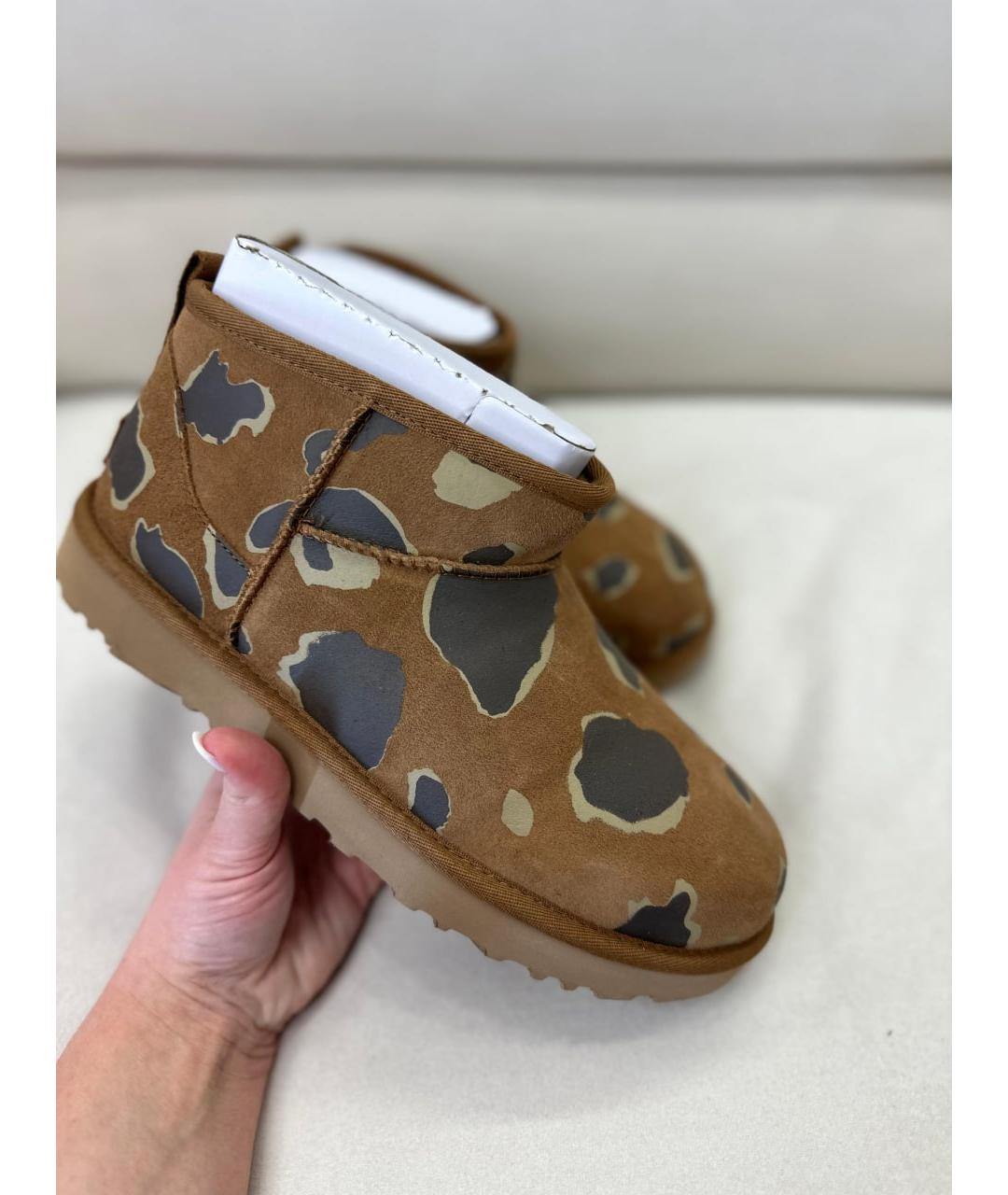 UGG AUSTRALIA Коричневые замшевые ботинки, фото 5