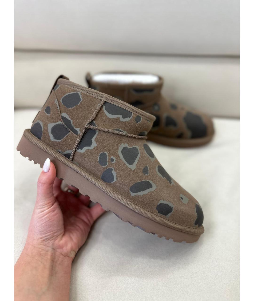 UGG AUSTRALIA Коричневые замшевые ботинки, фото 4